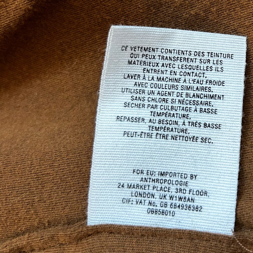 Anthropologie M Brown Everyday Belted Moto Jacket Trench Coat - Picture 11 of 11